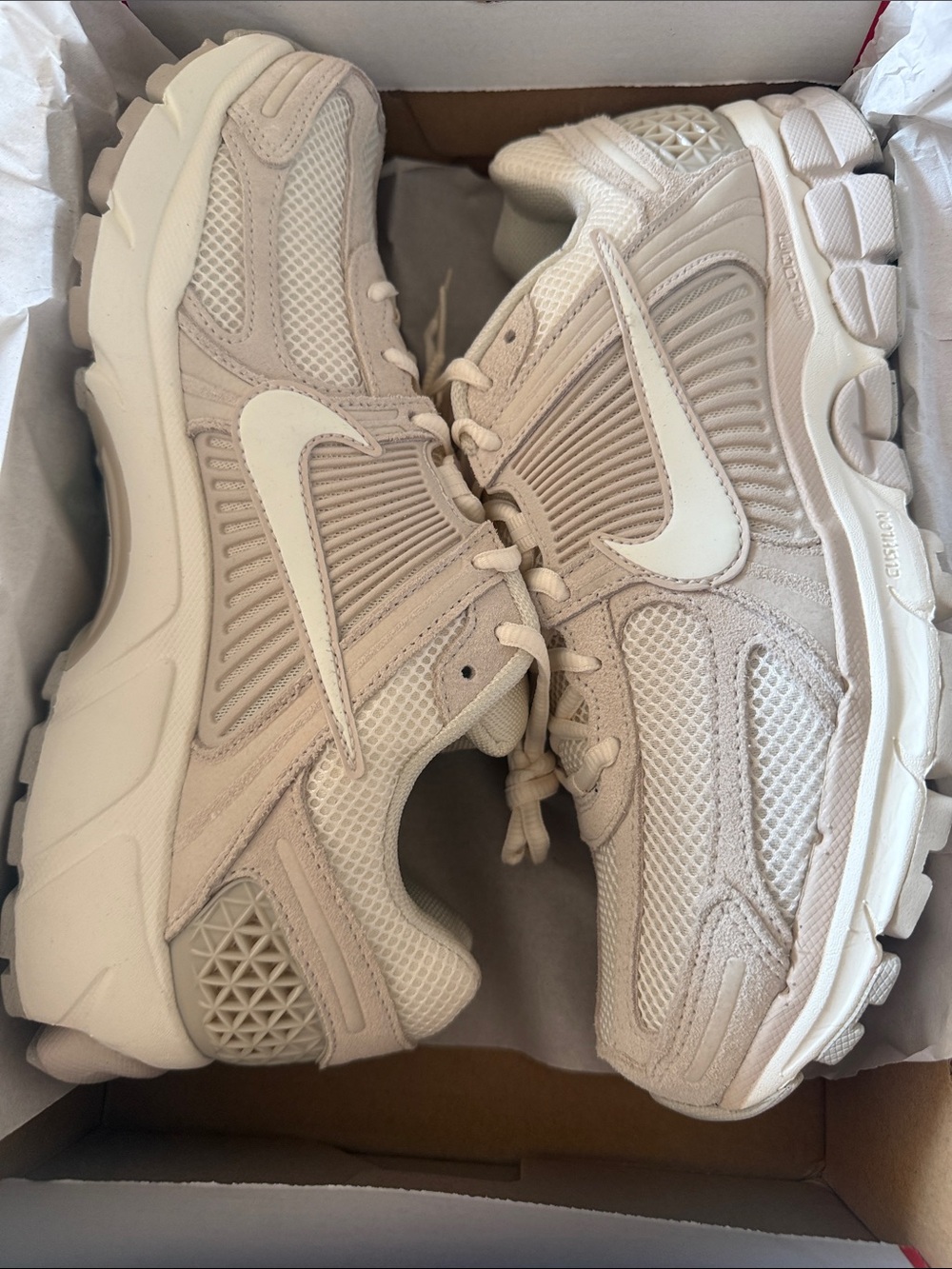 Nike Women’s Cream/White Trail-Inspired Sneakers